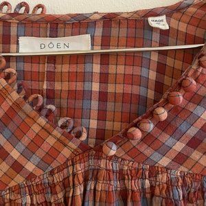 Doen Thistle Top in Autumn Plaid